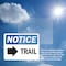 Signmission Trail (Right Arrow) Sign With Symbol, 7 in W x Rectangle, Vinyl Decal OS-2PACK-NS-D-57-L-18711 - alternate 6
